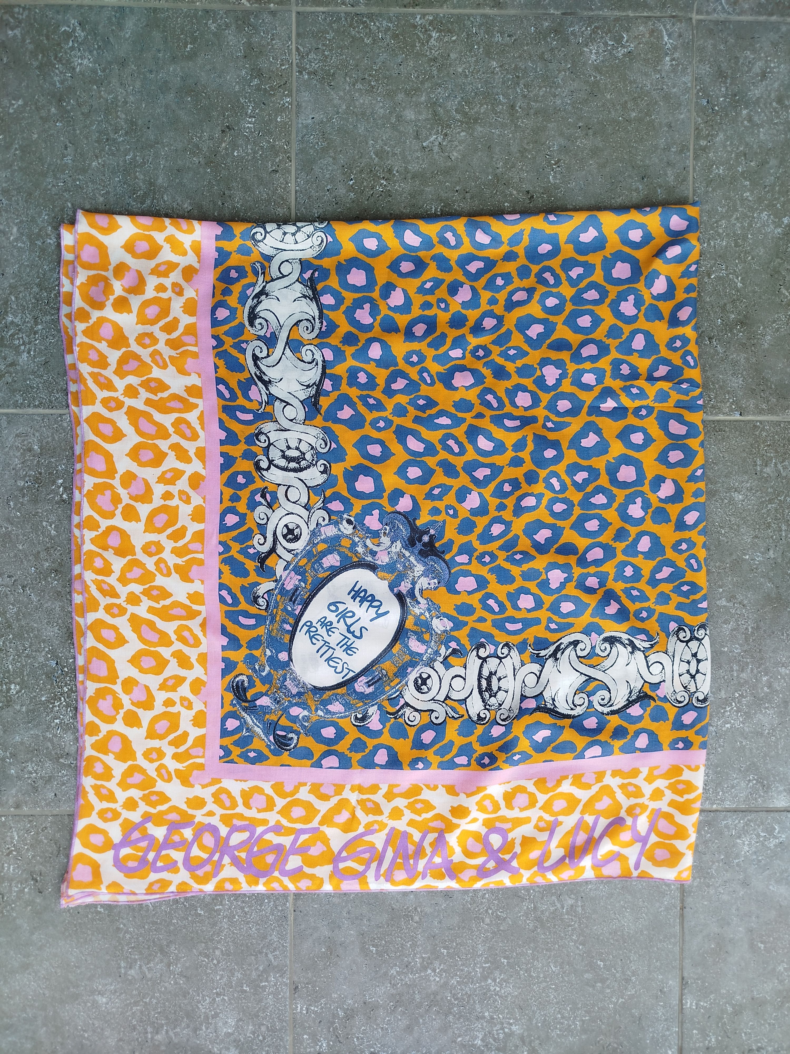 George Gina & Lucy Scarf Pareo Square Extra Large Animal Print Viscose Size ONE SIZE - 9 Thumbnail