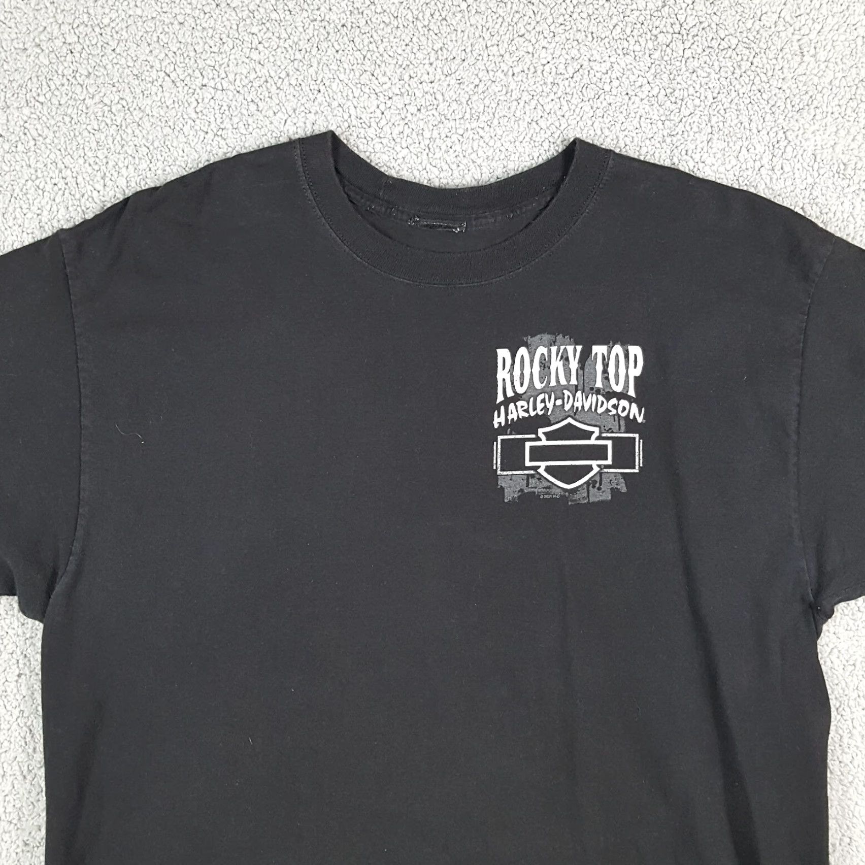 Harley Davidson VINTAGE Harley-Davidson Skull Logo Biker T-Shirt Men Large Black Retro Y2K Motorcycle Outdoor Short Sleeve Crew Neck Cotton Size US L / EU 52-54 / 3 - 2 Thumbnail