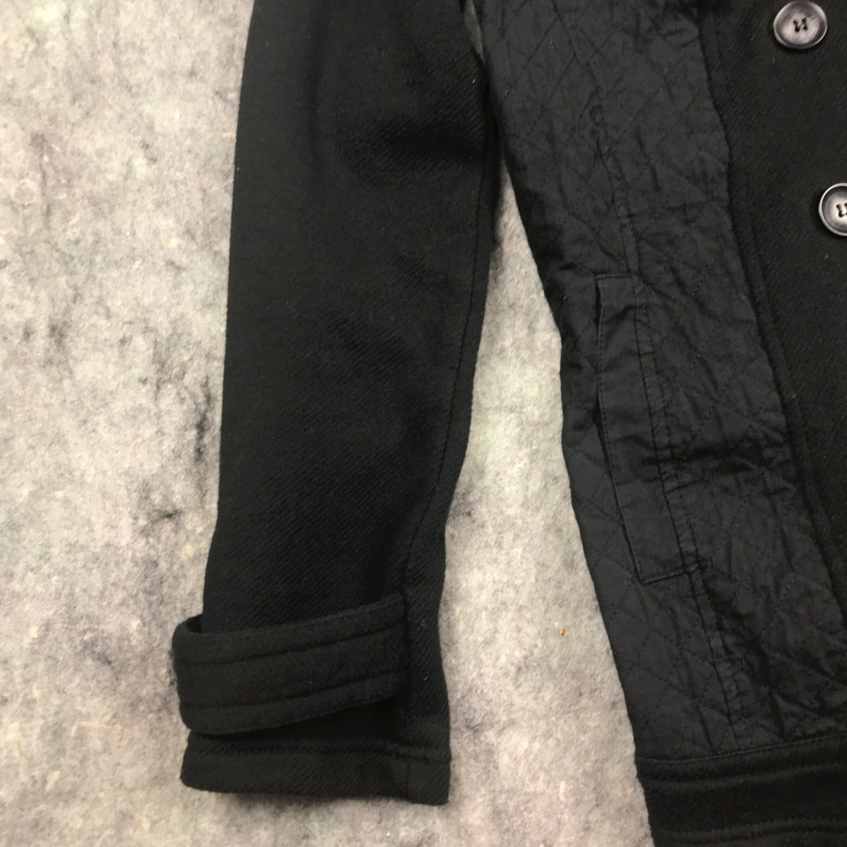 Vintage Sebby Womens Jacket Pea Coat Hooded Lined Pockets Black Small Polyester Insulated Mid-Length Casual Size S / US 4 / IT 40 - 4 Thumbnail