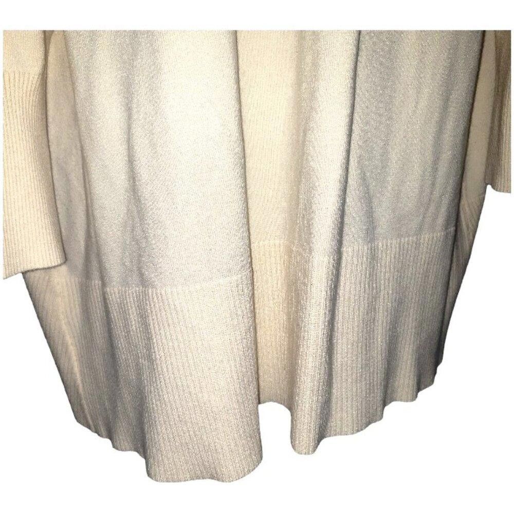 Designer CT1664 Ladies Ivory Open Cardigan with Pockets XXL Size XXL / US 16-18 / IT 52-54 - 5 Thumbnail
