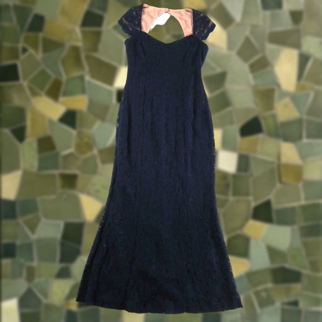 Ralph Lauren VTG Ralph Lauren Green Label Purple Open Back Cap Sleeve Evening Gown 12 Size ONE SIZE - 1 Thumbnail