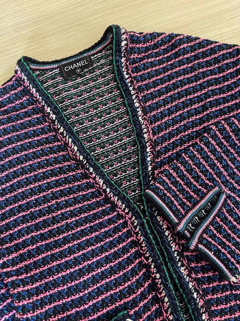 Chanel Chanel Purple knitted cardigan coat Size S / US 4 / IT 40 - 5 Thumbnail