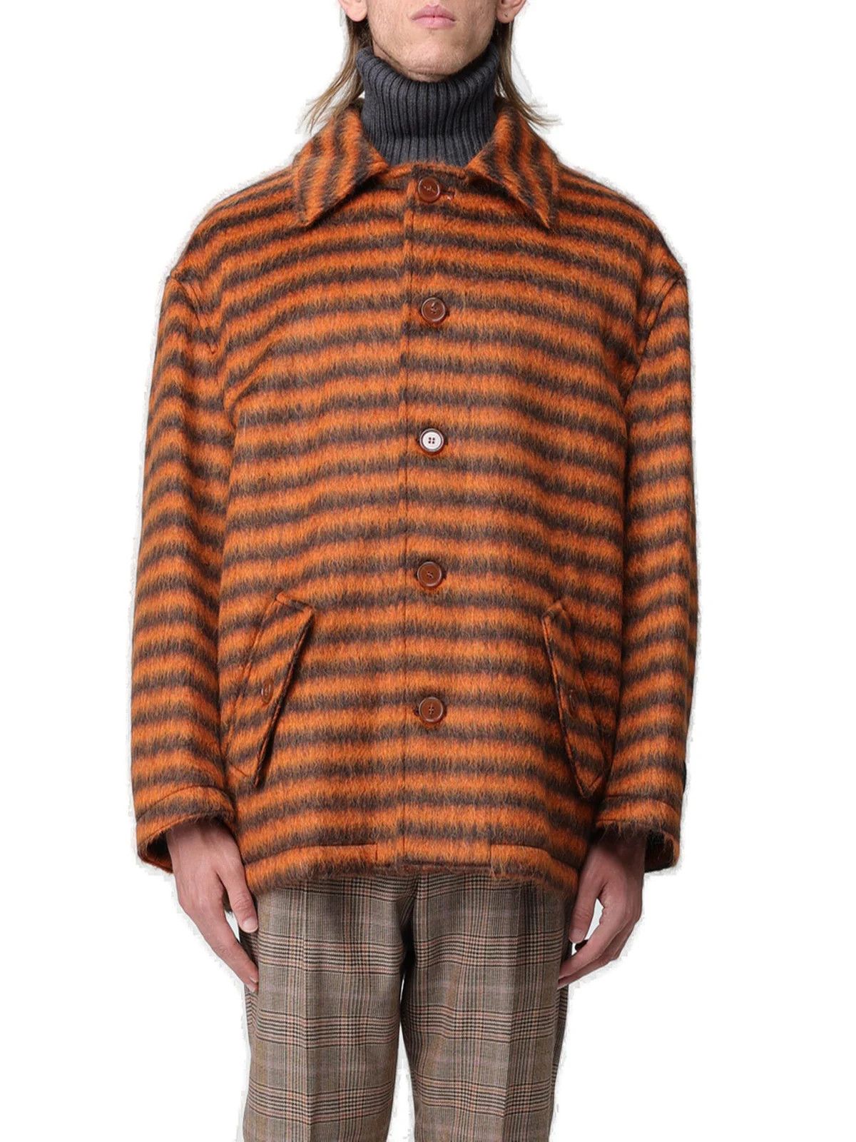 Marni o1y0225 Coat in Orange/Black Size US M / EU 48-50 / 2 - 1 Thumbnail