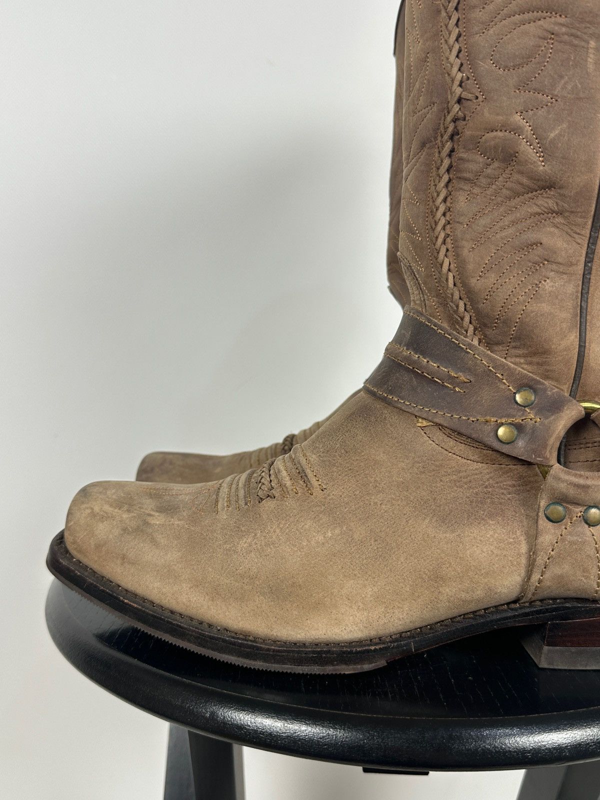 Sancho Boots Sancho Abarca 5122 Leather Cowboy Western Motorcycle Boots Size US 8 / EU 41 - 14 Thumbnail