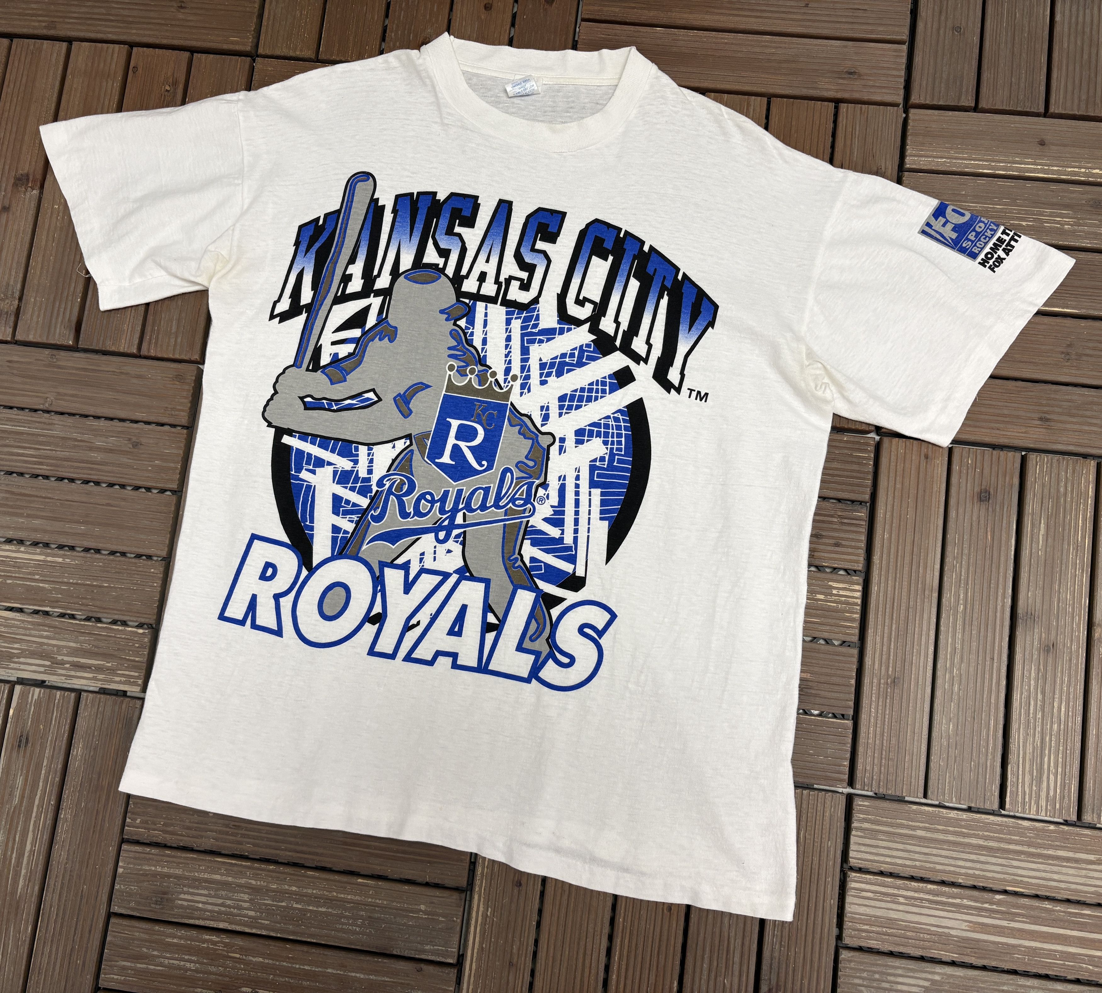Vintage Kansas City Royals Vintage White T-Shirt Tee Size US XL / EU 56 / 4 - 3 Thumbnail