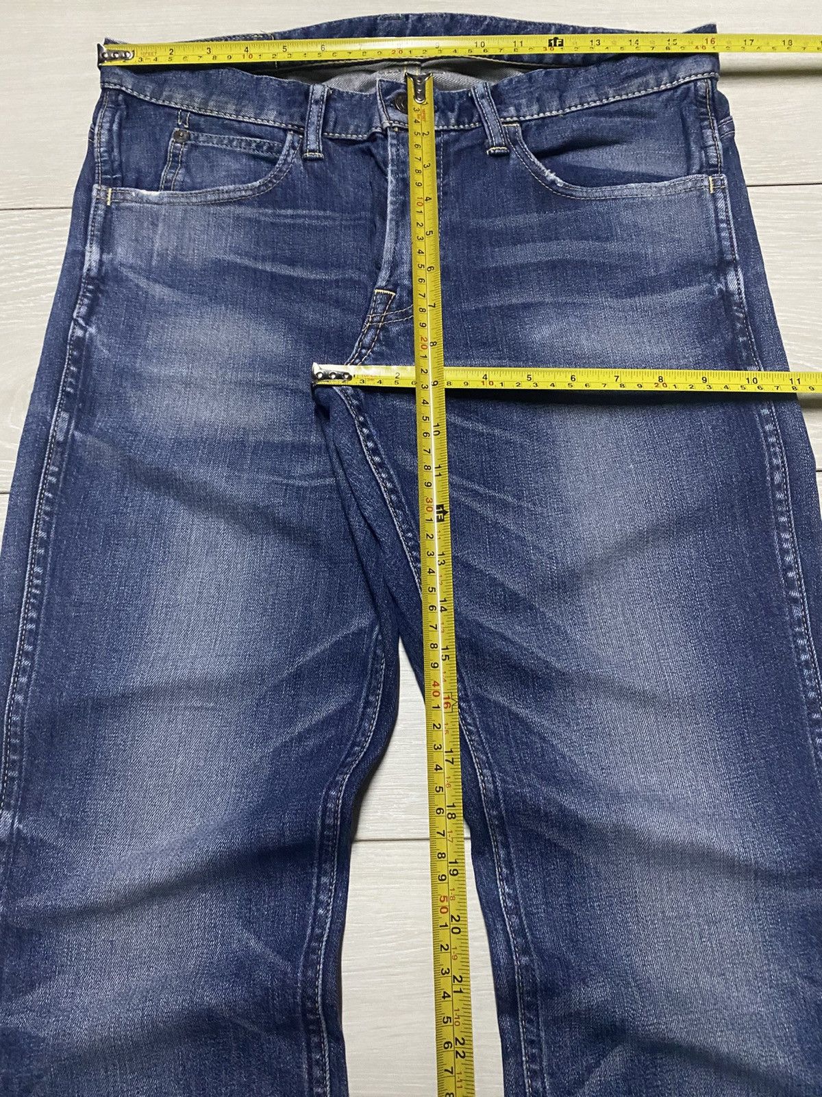 TMT Vintage Japanese TMT Faded Wash Straight Slim Jeans Size US 32 / EU 48 - 10 Thumbnail