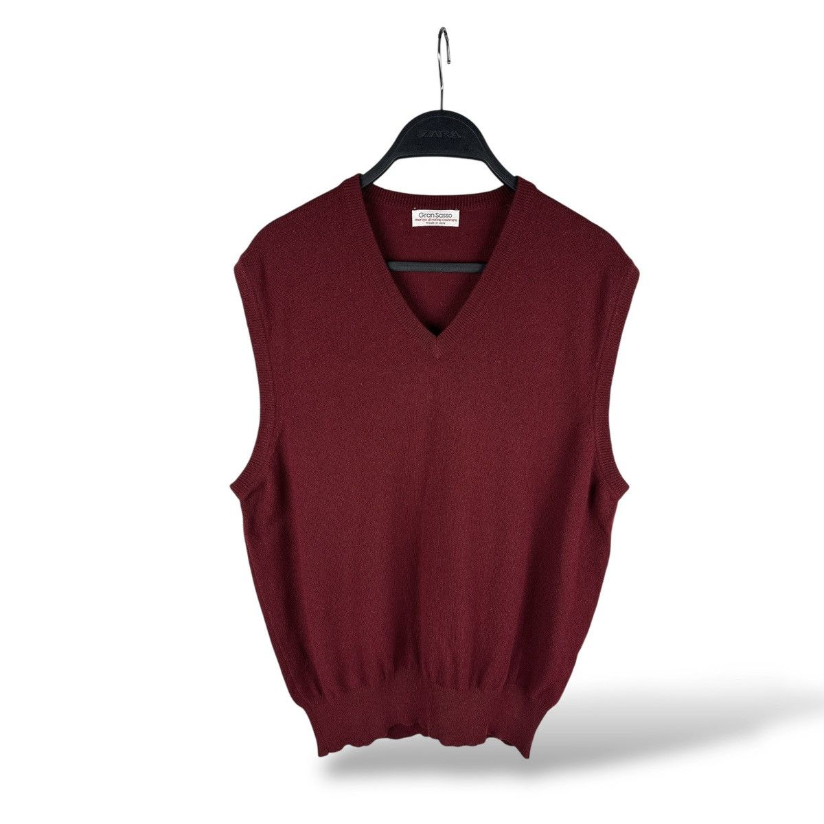 Gran Sasso Vintage Gran Sasso Merino Ultrafine Cashmere Vest V-Neck Size US M / EU 48-50 / 2 - 1 Thumbnail