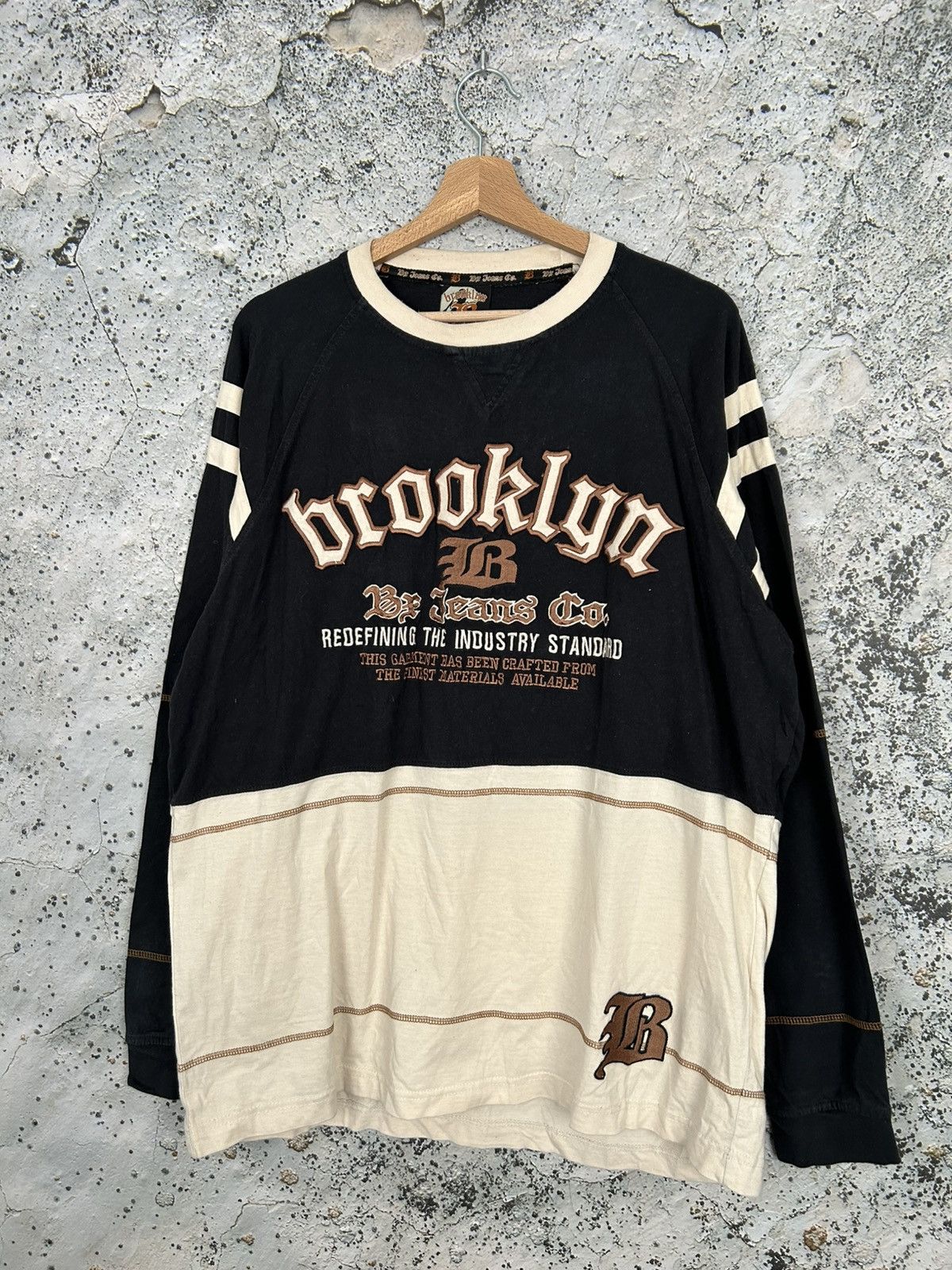 Vintage Vintage Brooklyn Jeans Co Rap Baggy Longsleeve Hip Hop Skate Size US L / EU 52-54 / 3 - 1 Thumbnail