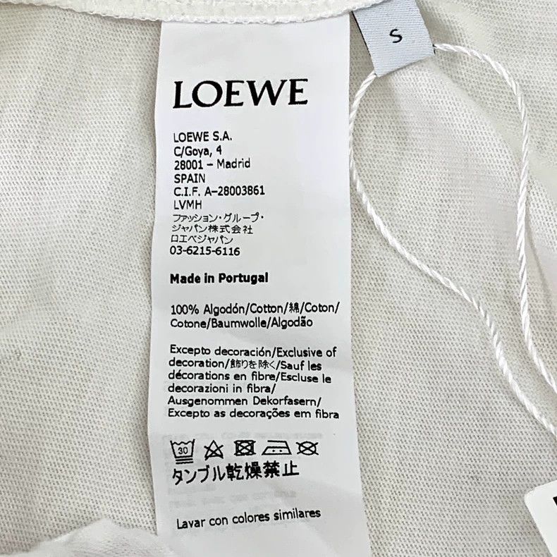 Loewe Loewe White logo embroidered cotton round neck short sleev Size S / US 4 / IT 40 - 7 Thumbnail