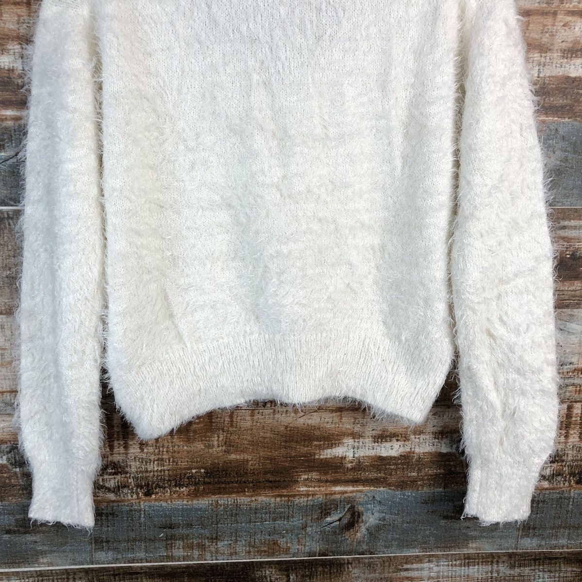 Homespun Knitwear DL Nice Claup White shaggy mohair Knitwear #C238 Size M / US 6-8 / IT 42-44 - 14 Thumbnail