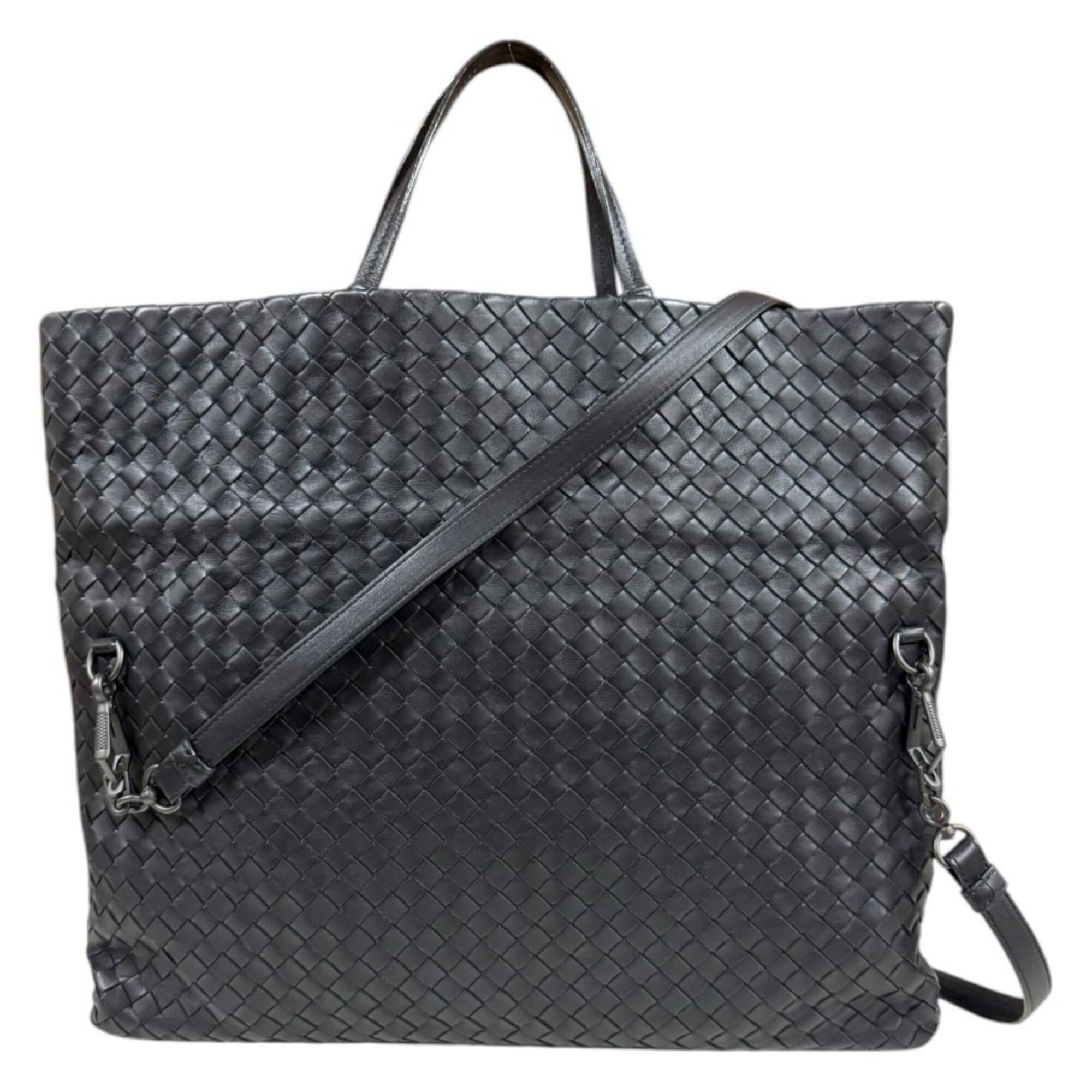 Bottega Veneta Bottega Veneta Intrecciato Shoulder Bag, Leather, Black, Women's, BOTTEGAVENETA, 2-way Size ONE SIZE - 1 Thumbnail