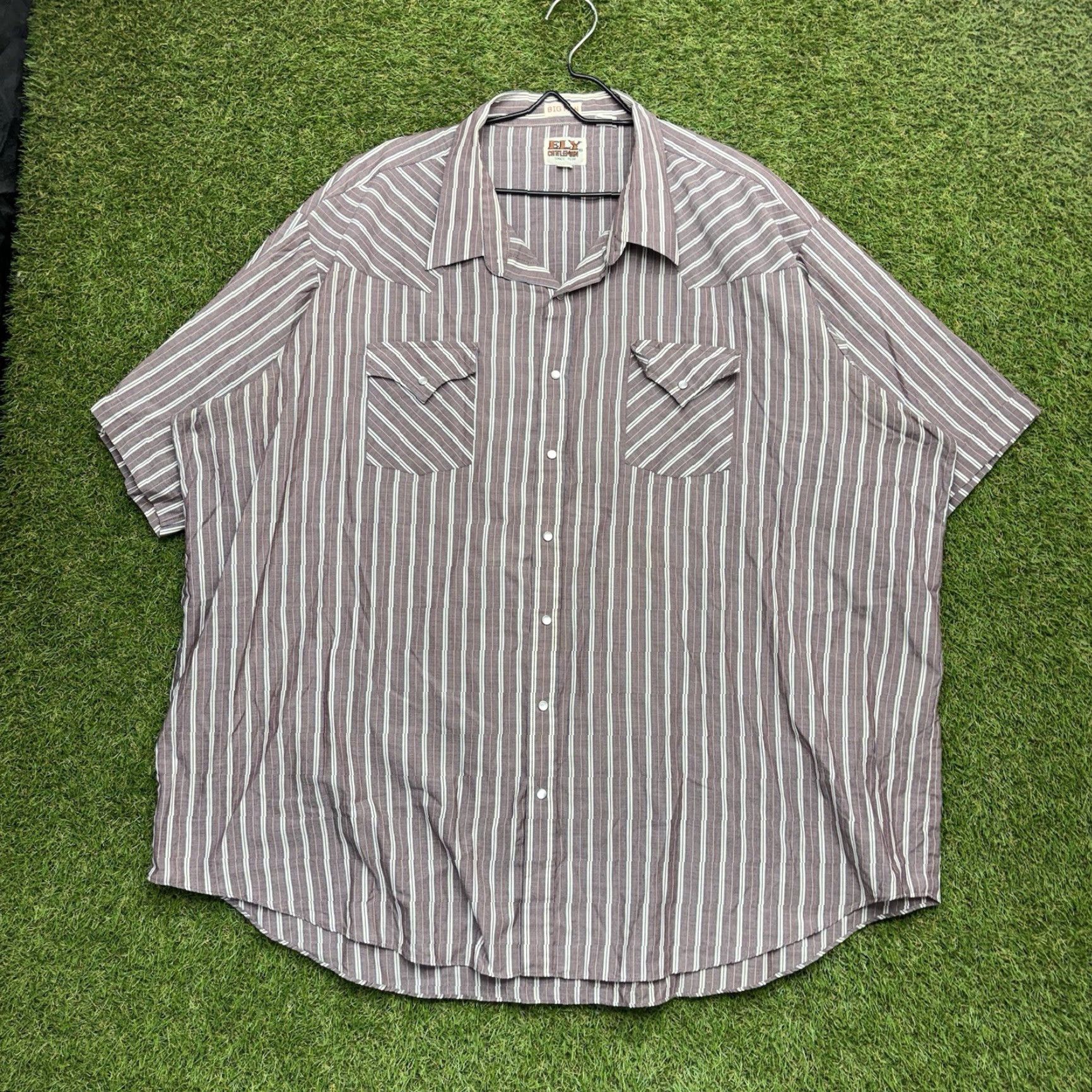 Vintage VINTAGE Ely Cattleman Pearl Snap Shirt Mens 4XB 4X Big Western Plaid Short Sleeve Work Shirt Size US XXL / EU 58 / 5 - 2 Thumbnail