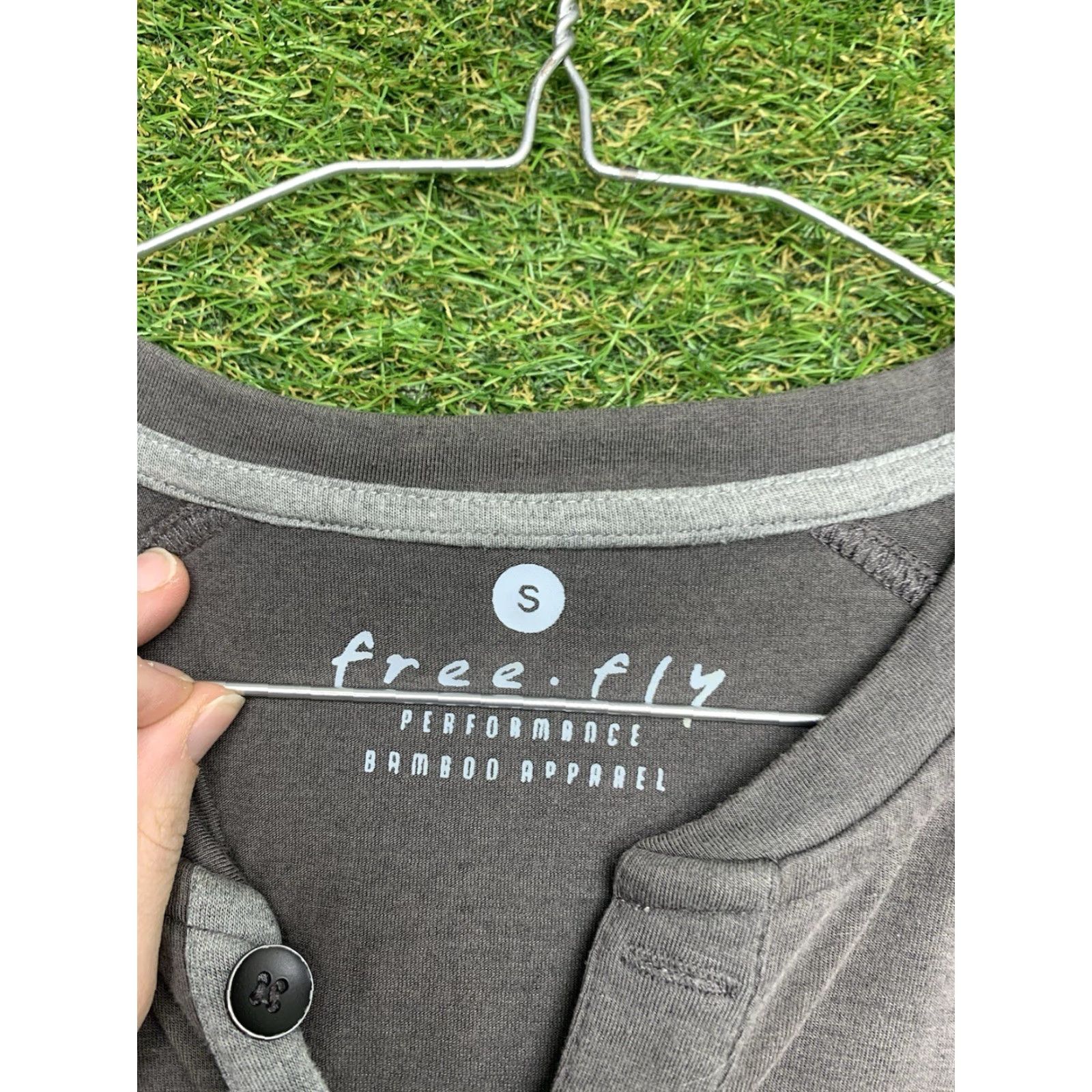 Vintage Free Fly Shirt Mens Small Gray Long Sleeve Henley Bamboo Fishing Performance Y2K Size US S / EU 44-46 / 1 - 3 Thumbnail
