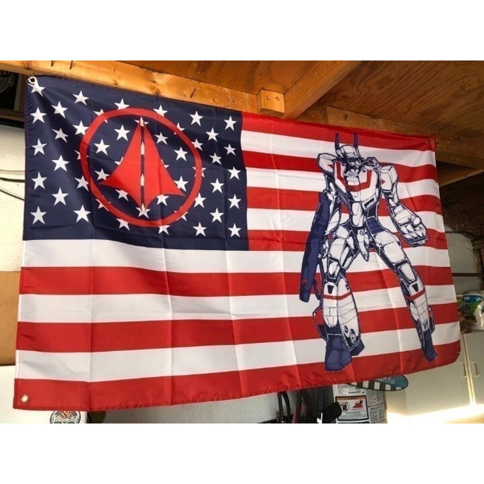 Other GIANT 5' ROBOTECH MACROSS SAGA RICK HUNTER VERITECH FLAG Size ONE SIZE - 2 Thumbnail