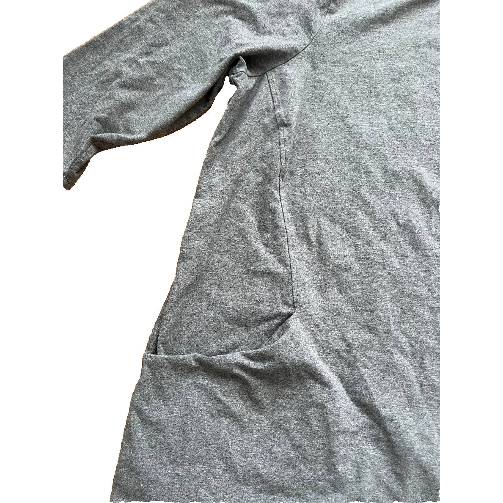 Eileen Fisher EILEEN FISHER Grey 3/4 Cotton Neck Knit Gray Top 2X A003150 Size XXL / US 16-18 / IT 52-54 - 6 Thumbnail