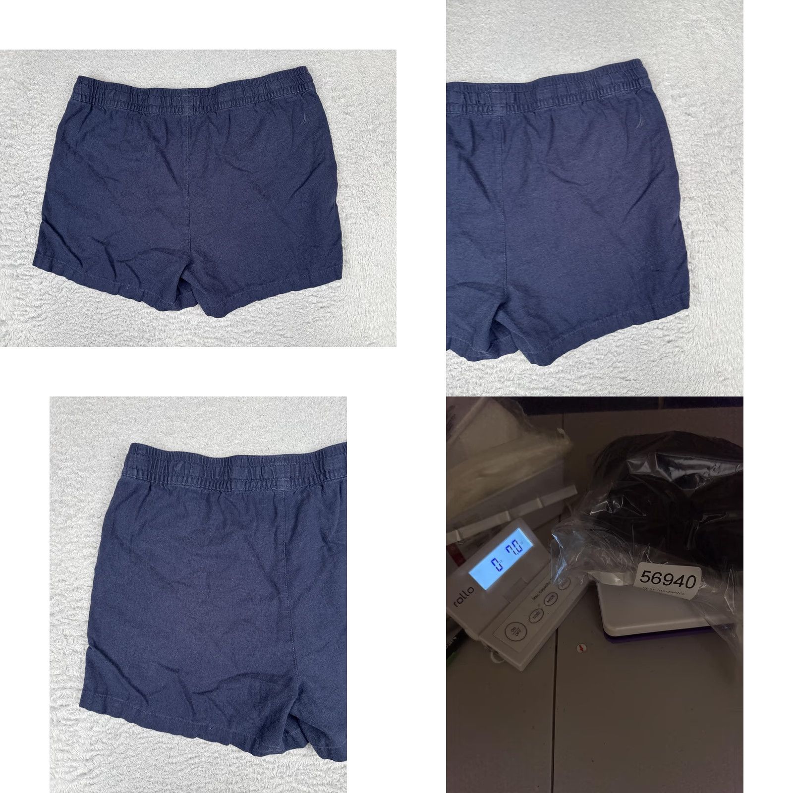 Nautica Nautica Shorts Womens Large Blue Linen Blend Chino Elastic Waist Casual Summer Size 36" / US 14 / IT 50 - 9 Thumbnail