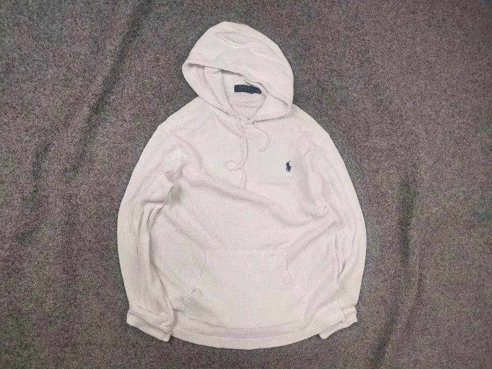 Polo Ralph Lauren Polo Ralph Lauren Vintage waffle White fabric Hoodie Size US S / EU 44-46 / 1 - 1 Thumbnail