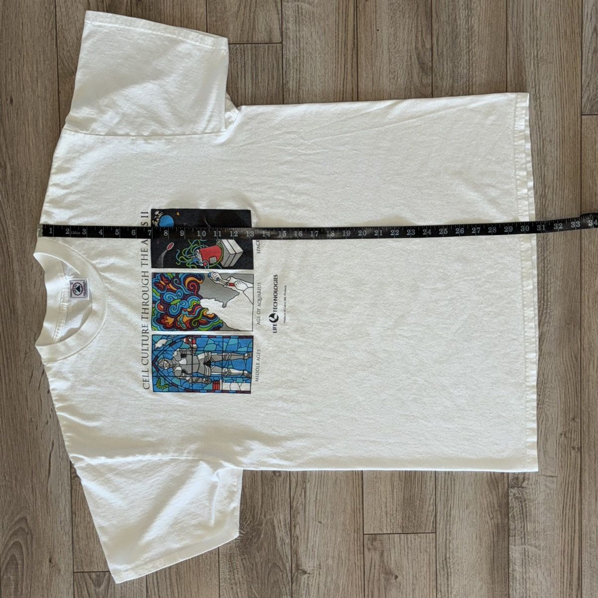 Delta 90s cell culture through the ages II technology art tee Size US XL / EU 56 / 4 - 6 Thumbnail