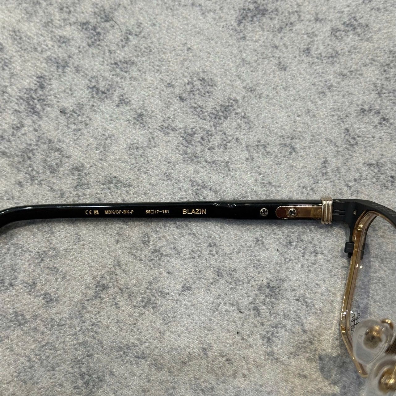 Chrome Hearts CHROME HEARTS BLAZIN MATTE BLACK / GOLD PLATED - BLACK - PLASTIC Size ONE SIZE - 4 Thumbnail