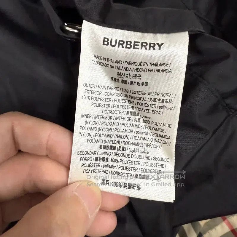 Burberry Burberry Men's Black Polyester Jacket. Size US XL / EU 56 / 4 - 4 Thumbnail