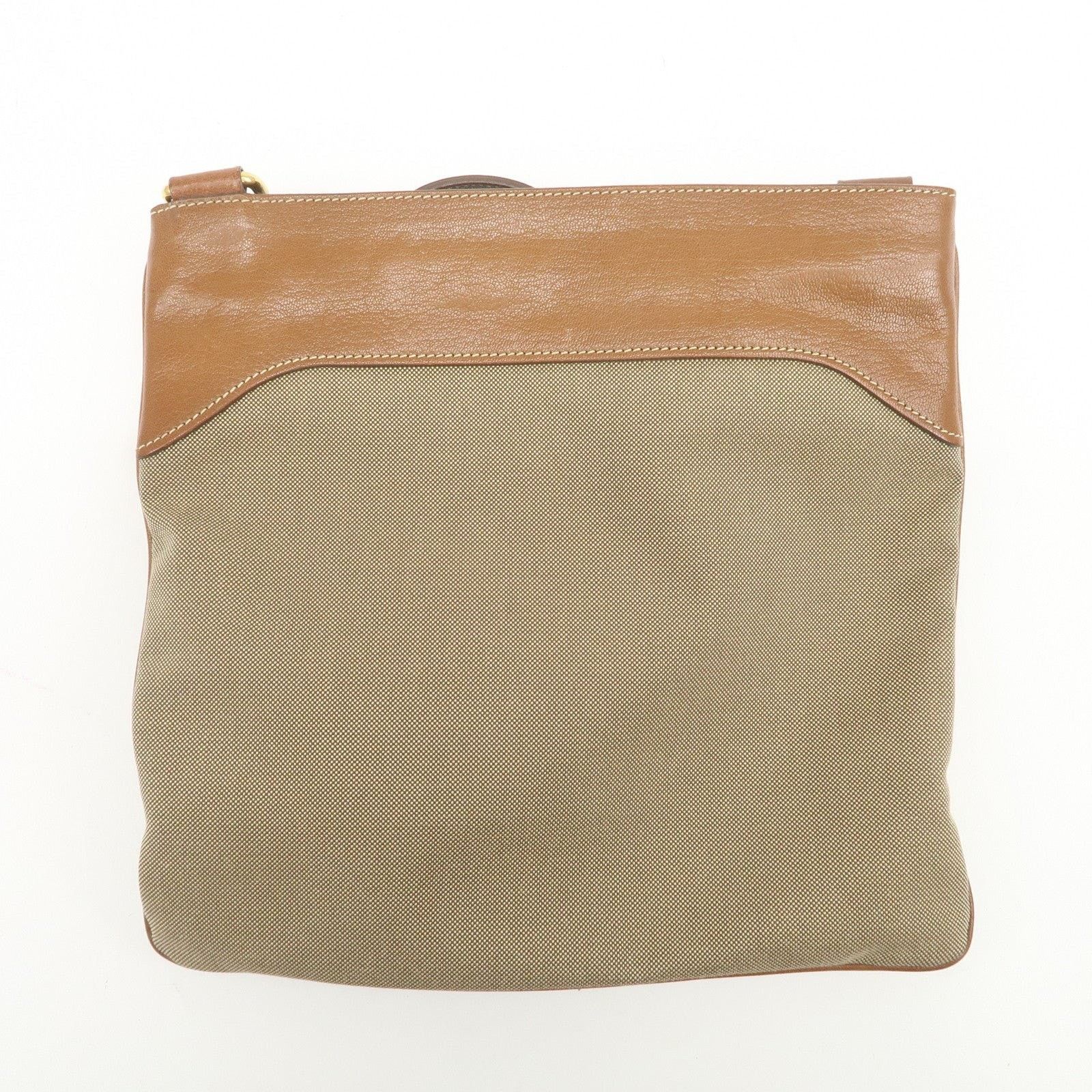 Prada Prada Logo Jacquard Leather Crossbody Bag Beige Size ONE SIZE - 2 Thumbnail