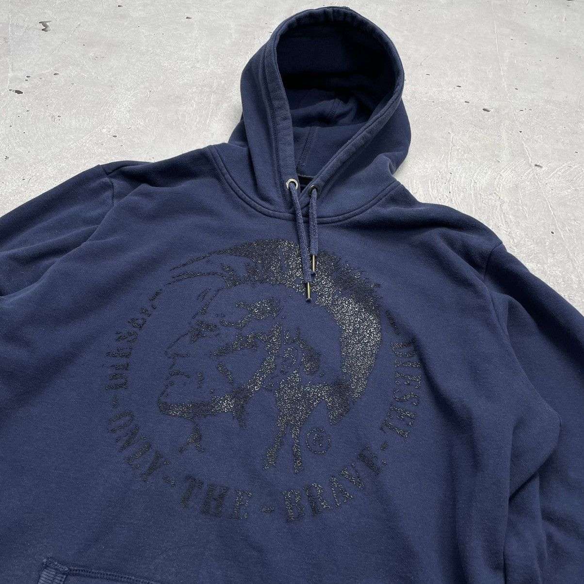 Diesel × Vintage Vintage diesel Hoodie big logo y2k Japanese style sz XL Size US XL / EU 56 / 4 - 5 Thumbnail