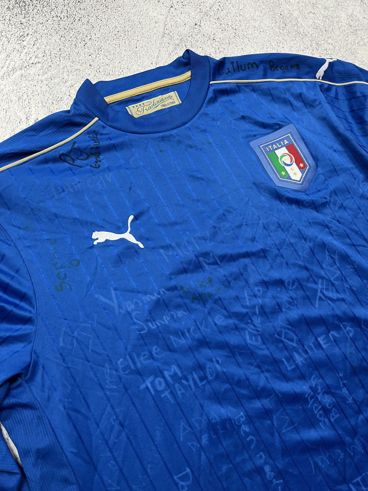Puma Puma Italy 2016/17 Soccer Jersey Longsleeve Blokecore Shirt Size US XXL / EU 58 / 5 - 11 Thumbnail
