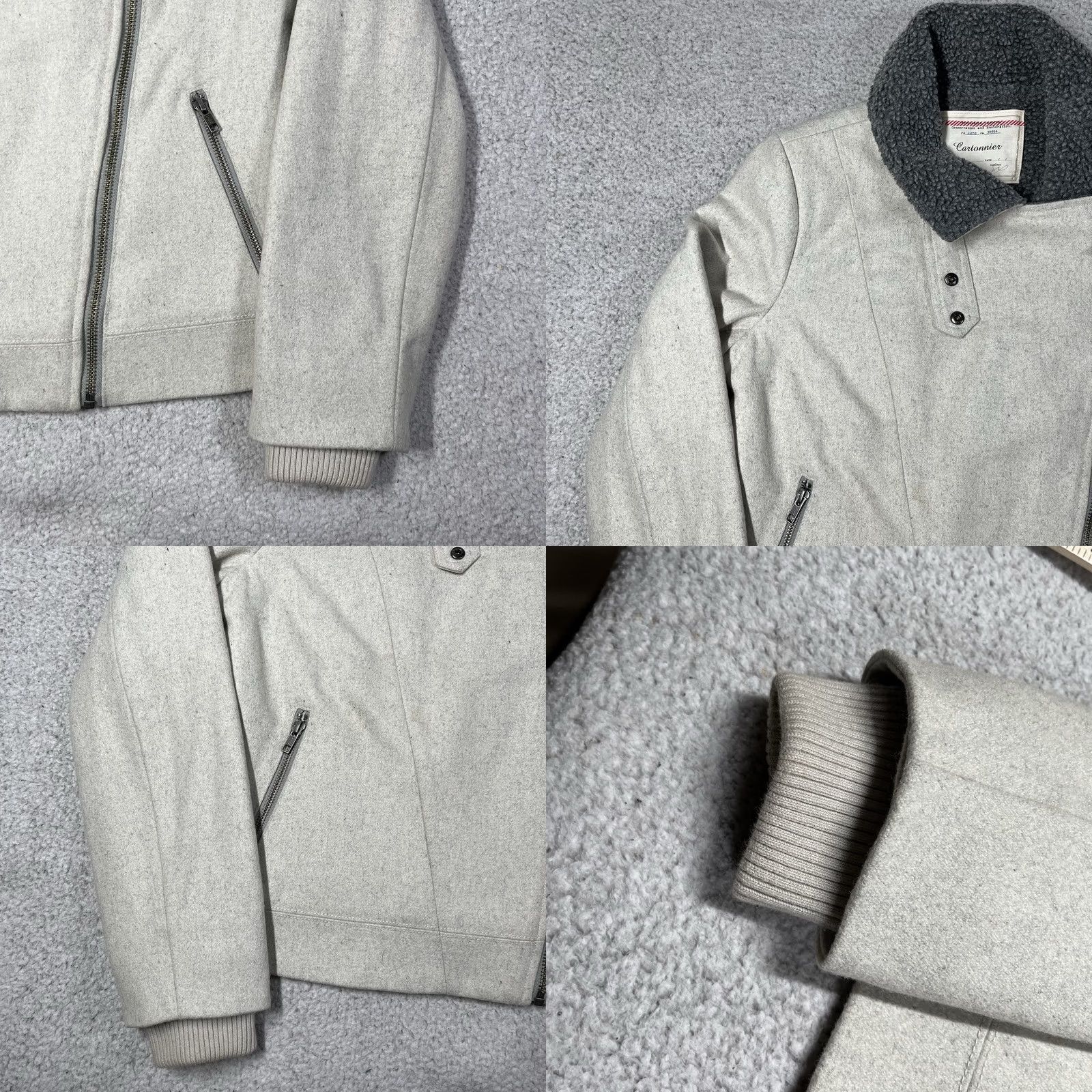 Anthropologie Anthropologie Cartonnier Blazer Womens M Wool Moto Zip Sherpa Jacket Coat Shirt? Size M / US 6-8 / IT 42-44 - 9 Thumbnail