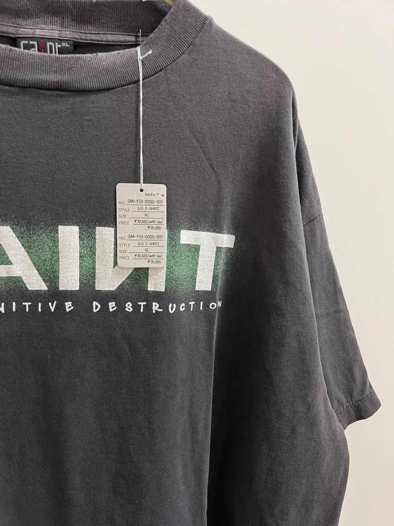 Saint Michael Saint MichaelVulcanized dyed green LOGO short sleeves 2505- Size US XL / EU 56 / 4 - 5 Thumbnail