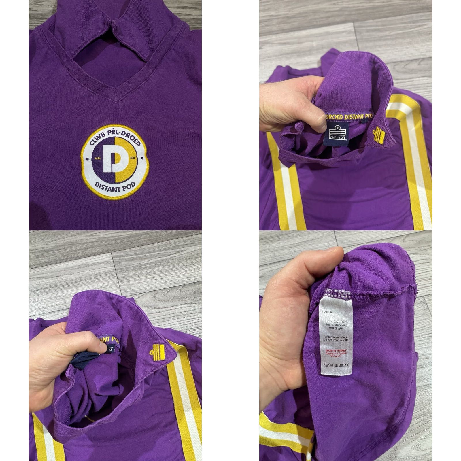 Vintage Admiral Shirt The Socially Distant Sports Bar Club Pêl-Droed Jersey Size M Mens Purple Sports Shirt Size US M / EU 48-50 / 2 - 9 Thumbnail