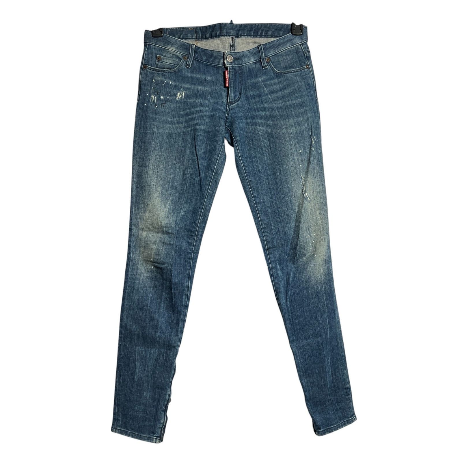 Dsquared2 Dsquared2 Paint Splatter Skinny Jeans Distressed Italy 40 Size US 29 - 1 Thumbnail