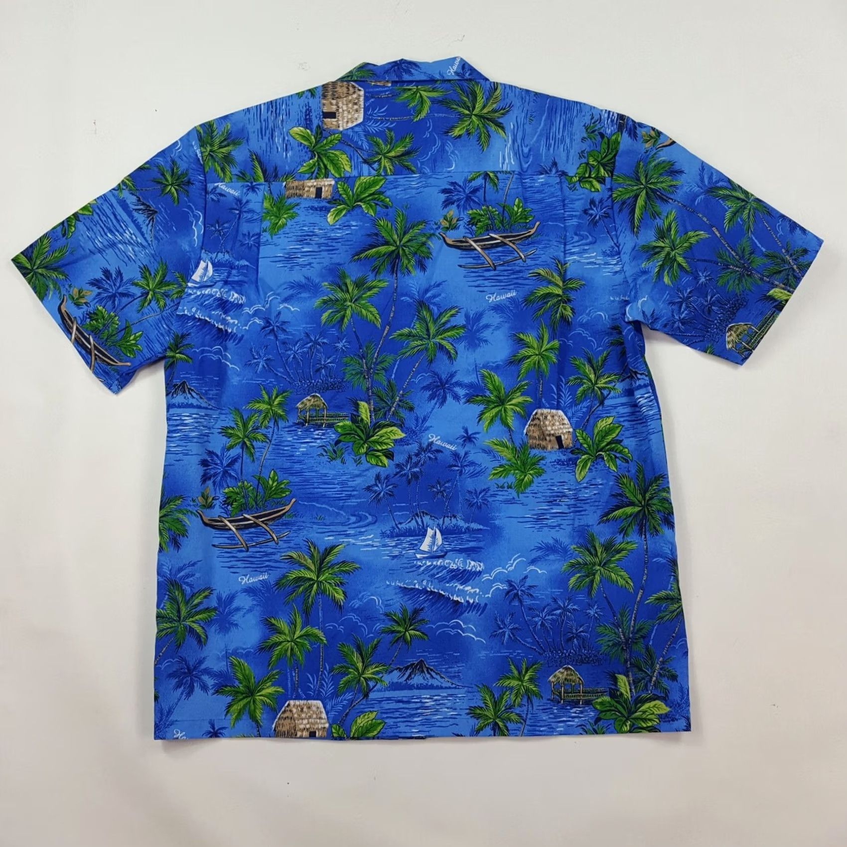 Vintage VINTAGE Hawaiian Beach Print Camp Shirt Mens L Button-Up Royal Creations Blue Tropical Aloha 90s Beach Size US L / EU 52-54 / 3 - 6 Thumbnail