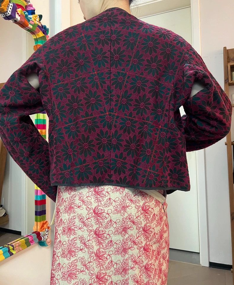 Other Comme Des Garcons Kimono Red Woven Jacket Size M / US 6-8 / IT 42-44 - 4 Thumbnail