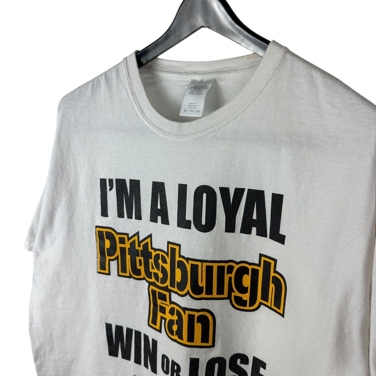 Vintage Vintage Y2K Im A Pittsburgh Fan Win Or Lose Shirt Size US XL / EU 56 / 4 - 6 Thumbnail
