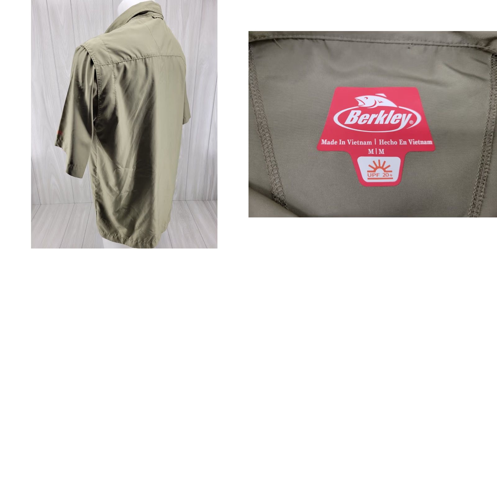 Vintage Berkley Shirt Mens Medium Green Button Down Vented Fishing Nylon Shirt Men's Button-Up Short Sleeve Fishing Nylon Green Berkley Size US M / EU 48-50 / 2 - 8 Thumbnail