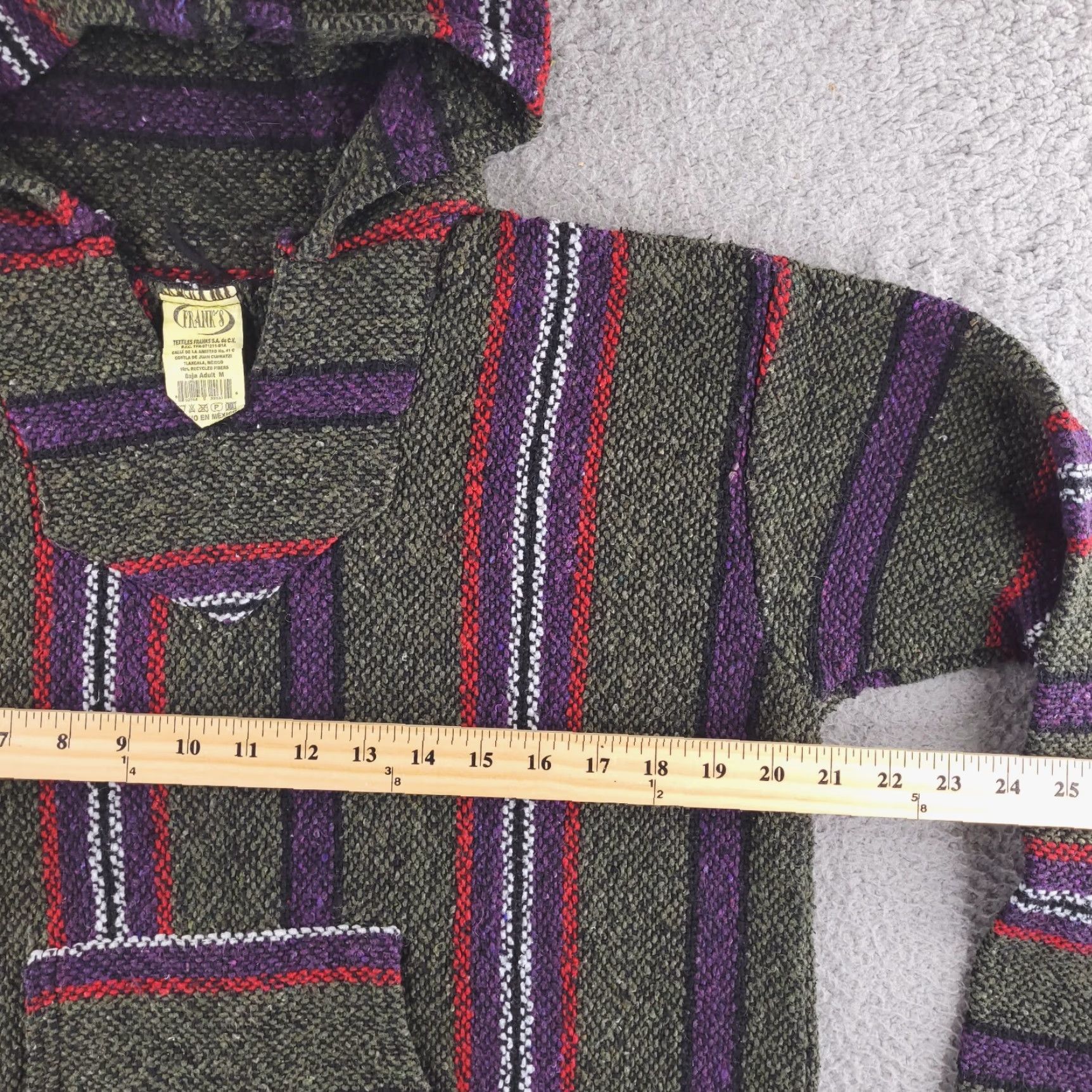 Vintage Franks Hoodie Womens M Gray Baja California Tribal Geometric Knit Pullover Shirt/Hoody Size M / US 6-8 / IT 42-44 - 6 Thumbnail