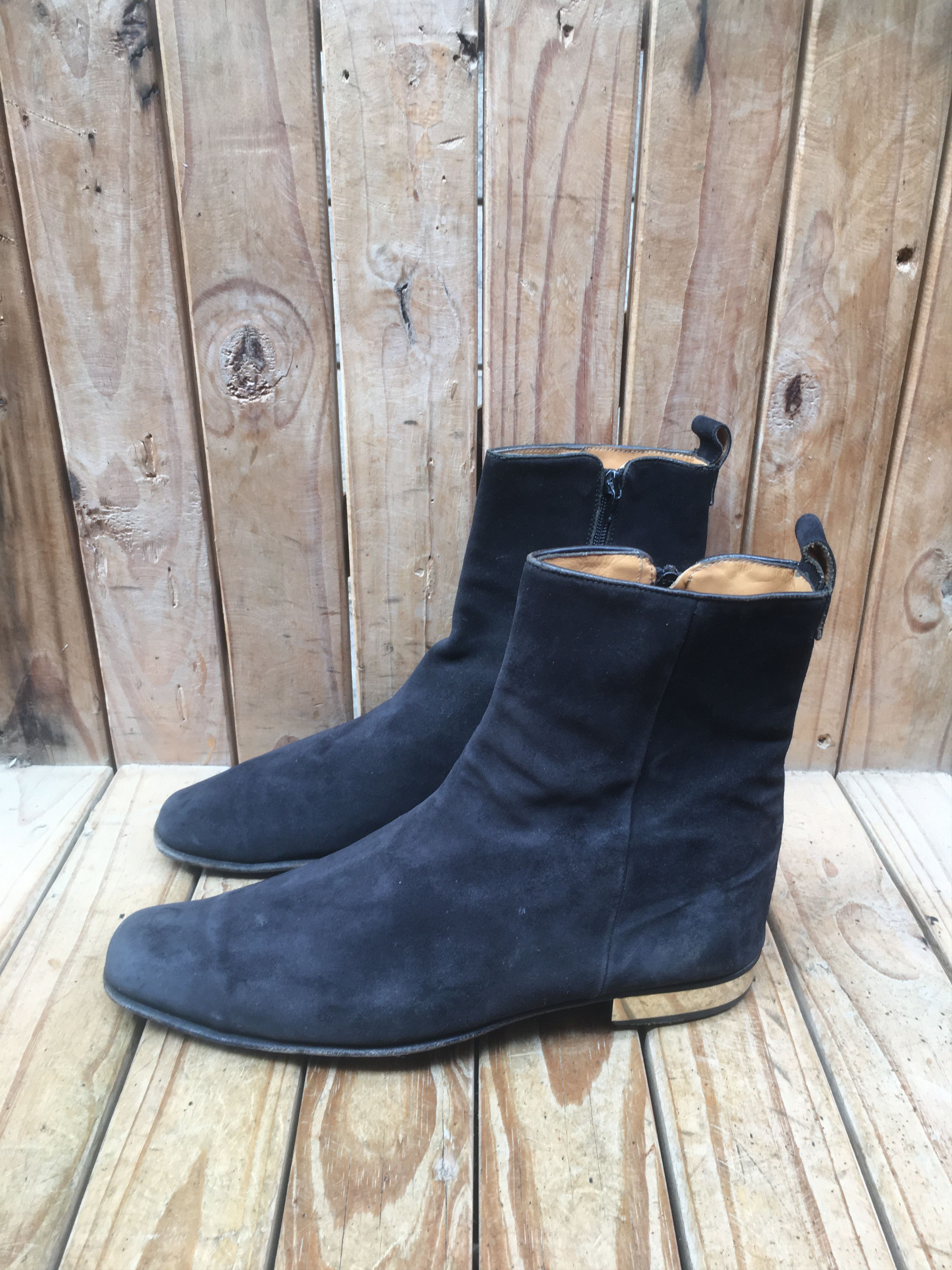 Valentino valentino garavani men's black suede leather boots EUR 43 Size US 10 / EU 43 - 15 Thumbnail