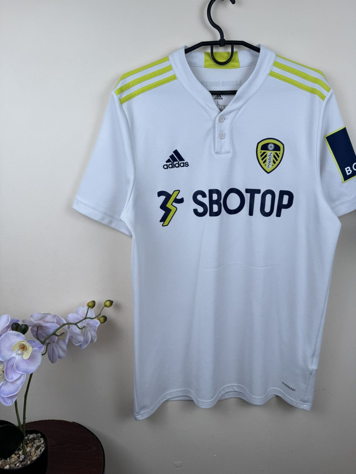 Adidas Leeds United 2021 2022 Jersey Adidas Home Shirt Football L Size US L / EU 52-54 / 3 - 4 Thumbnail