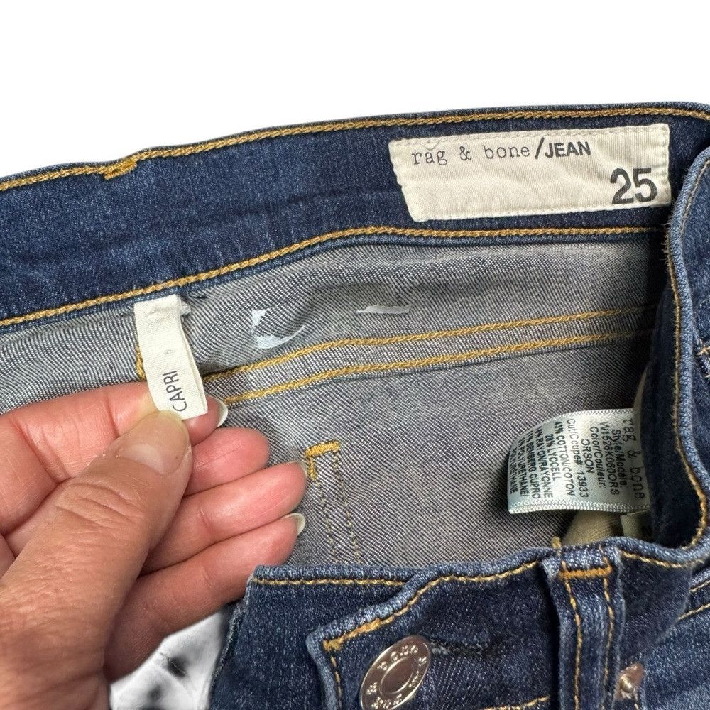 Rag & Bone Rag & Bone Mid-Rise Slim Fit Capri Jeans In Orson Size 25 Size 25" / US 0 / IT 36 - 7 Thumbnail