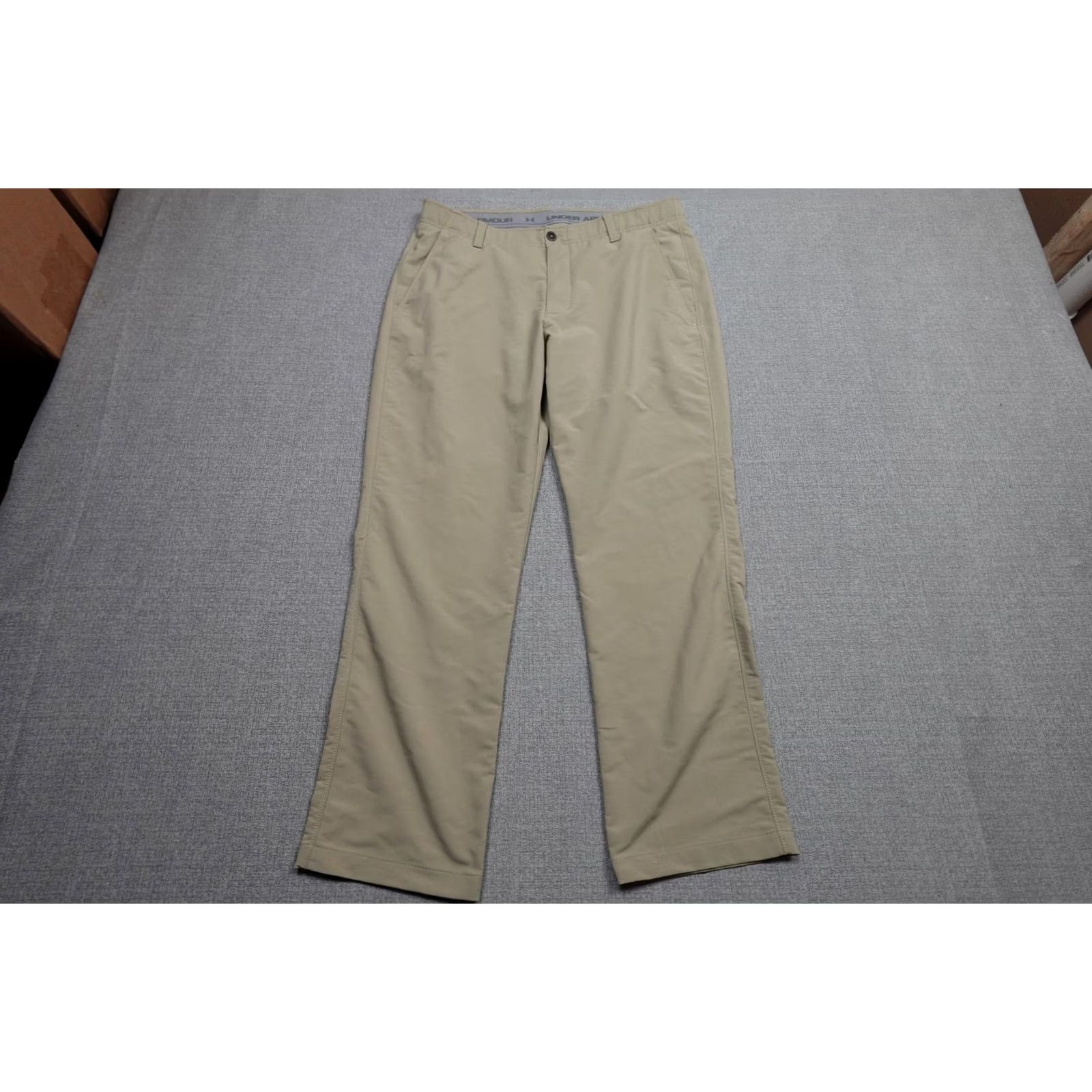 Under Armour Under Armour Golf Pants Mens 36x30 Beige Khakis Performance Stretch Pockets Size US 36 / EU 52 - 3 Thumbnail