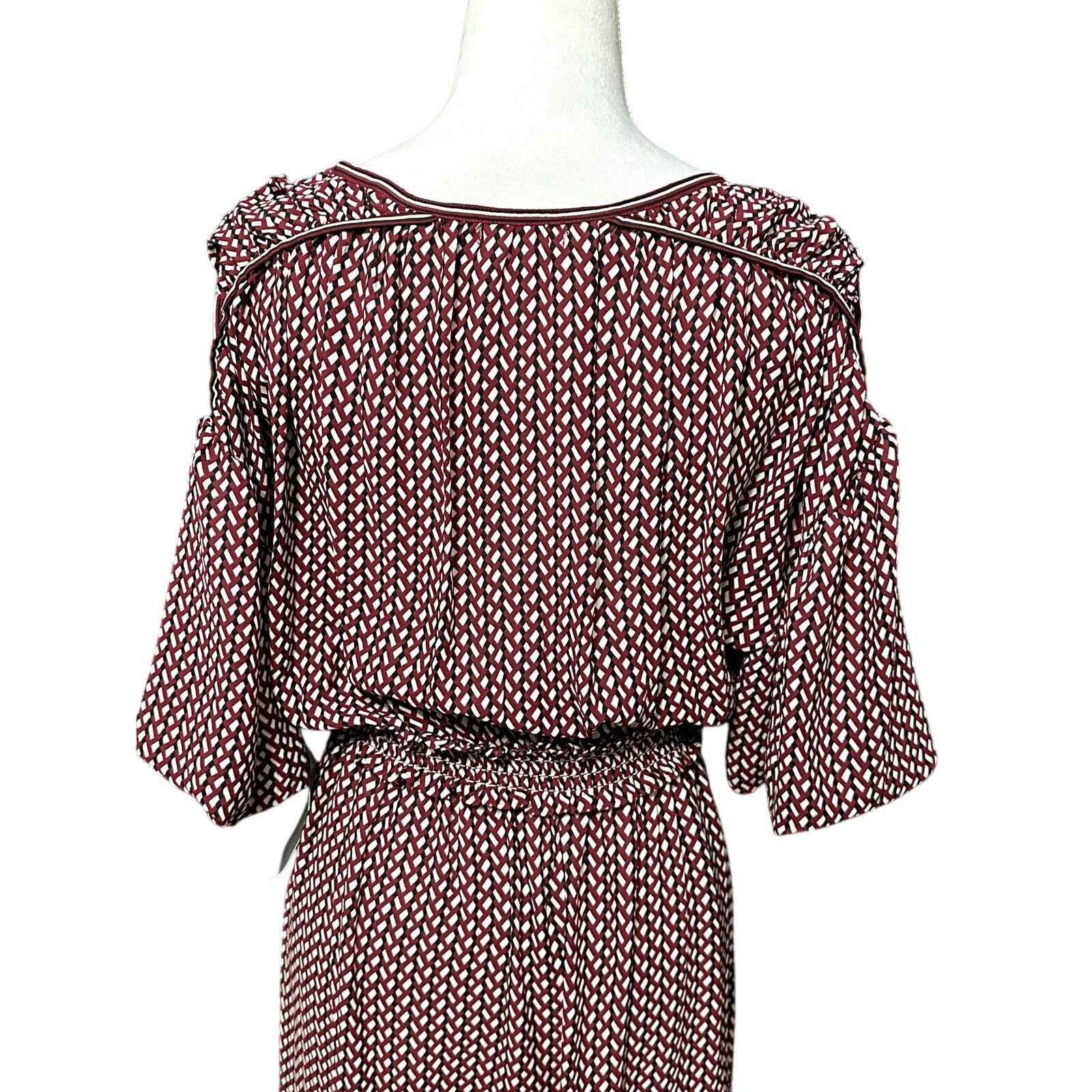 Other Max Studio Maxi Dress Geometric Tie-Neck Multicolor S NWT Size S / US 4 / IT 40 - 6 Thumbnail