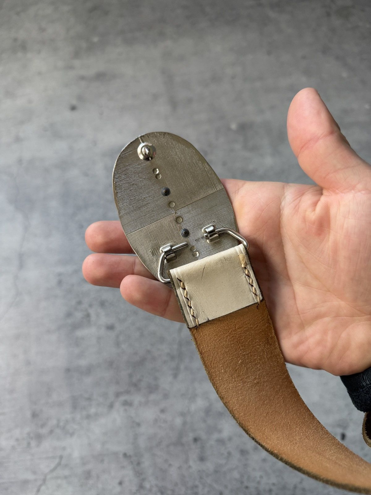 Japanese Brand 00’s NUMBER NINE STYLE WESTERN LEATHER RARE Y2K BELT VINTAGE Size ONE SIZE - 6 Thumbnail