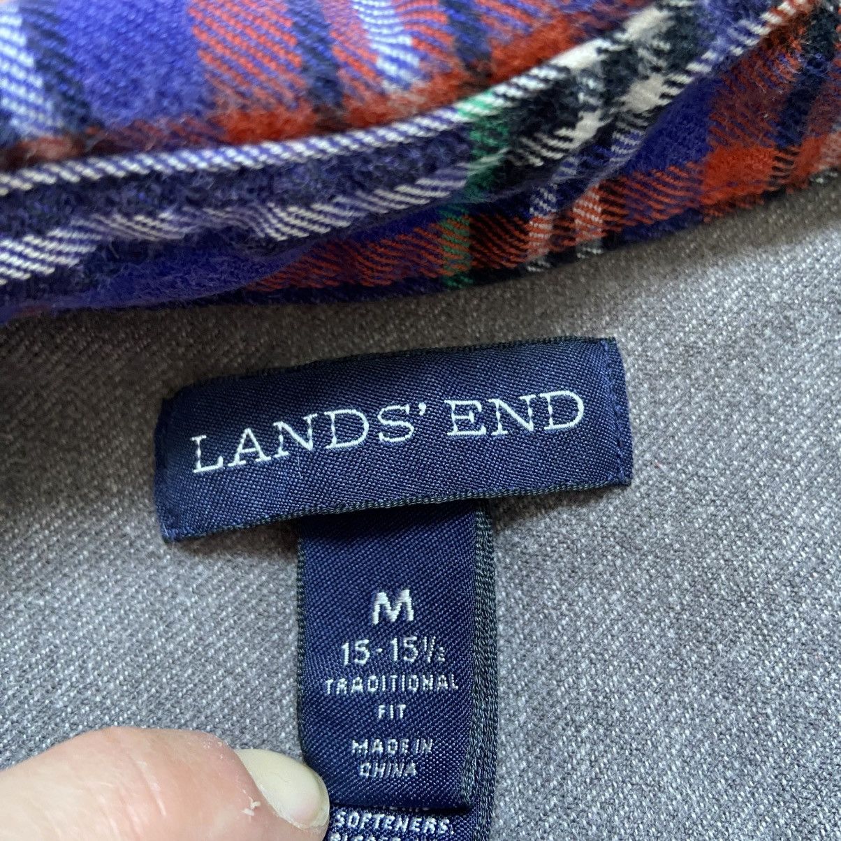 Lands' End Lands’ End Plaid Flannel Button Up Shirt Men’s Medium Size US M / EU 48-50 / 2 - 6 Thumbnail