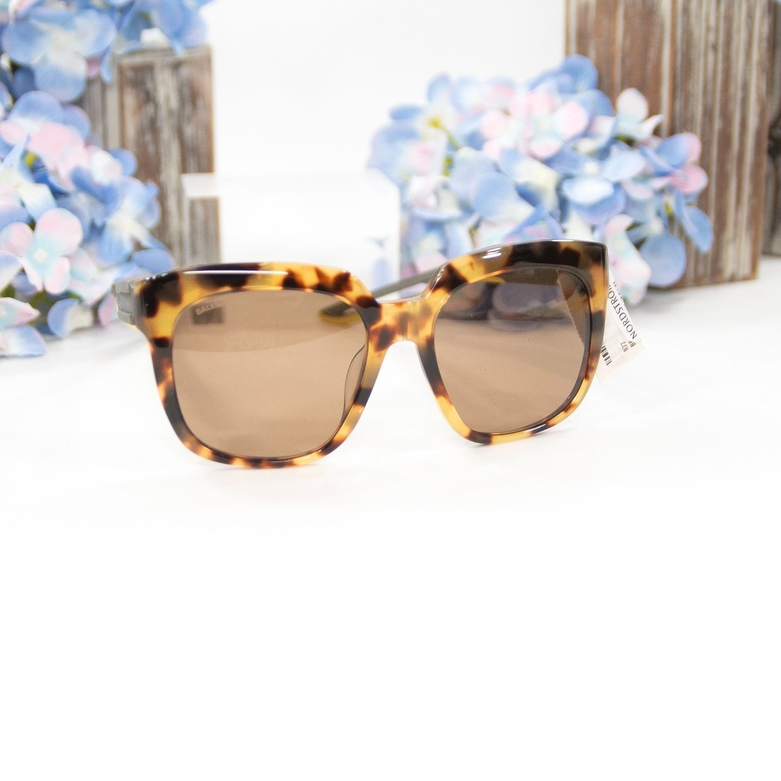 Balenciaga Balenciaga BB00255SA Havana Brown Tortoise Logo Acrylic Sung Size ONE SIZE - 9 Thumbnail
