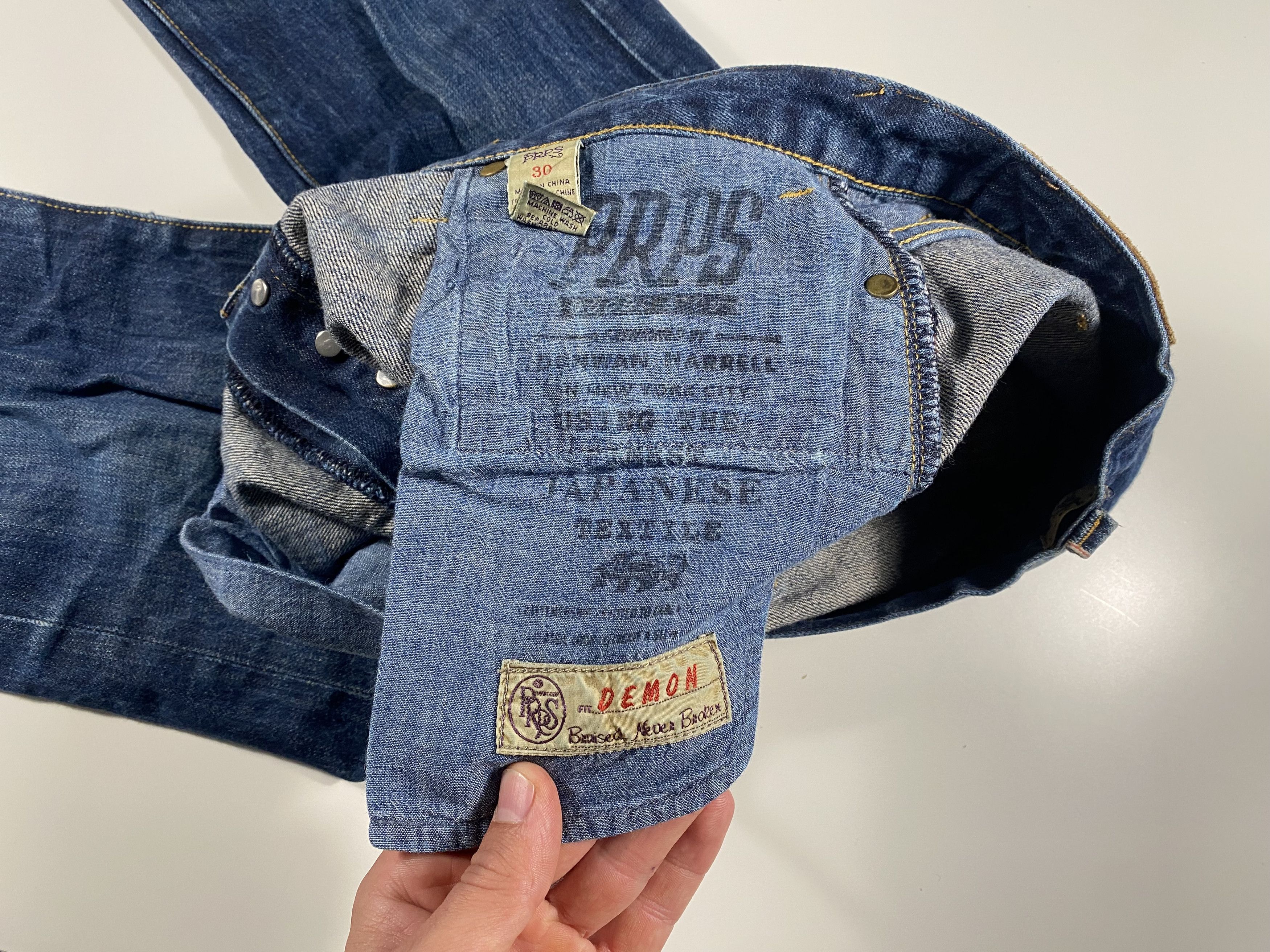 Prps PRPS Demon Cut Japanese Selvedge Jeans 31x28 Size US 31 - 6 Thumbnail