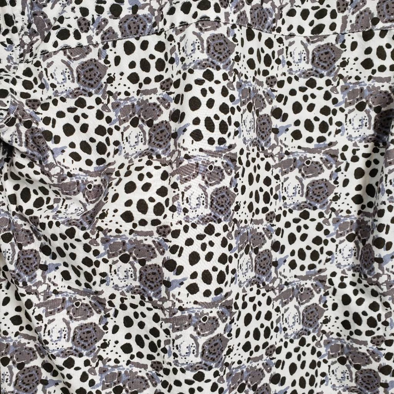 Other Animal Print Block Print Button Up Shirt Mens Small White Size US S / EU 44-46 / 1 - 15 Thumbnail