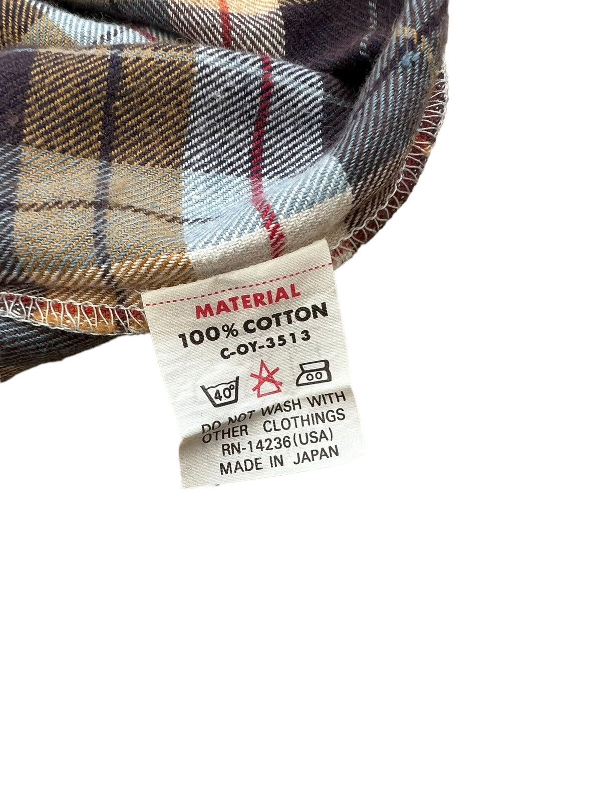 Big John Vintage 90s Big John Japan Double Flap Pocket Plaid Flannel Size US L / EU 52-54 / 3 - 19 Thumbnail
