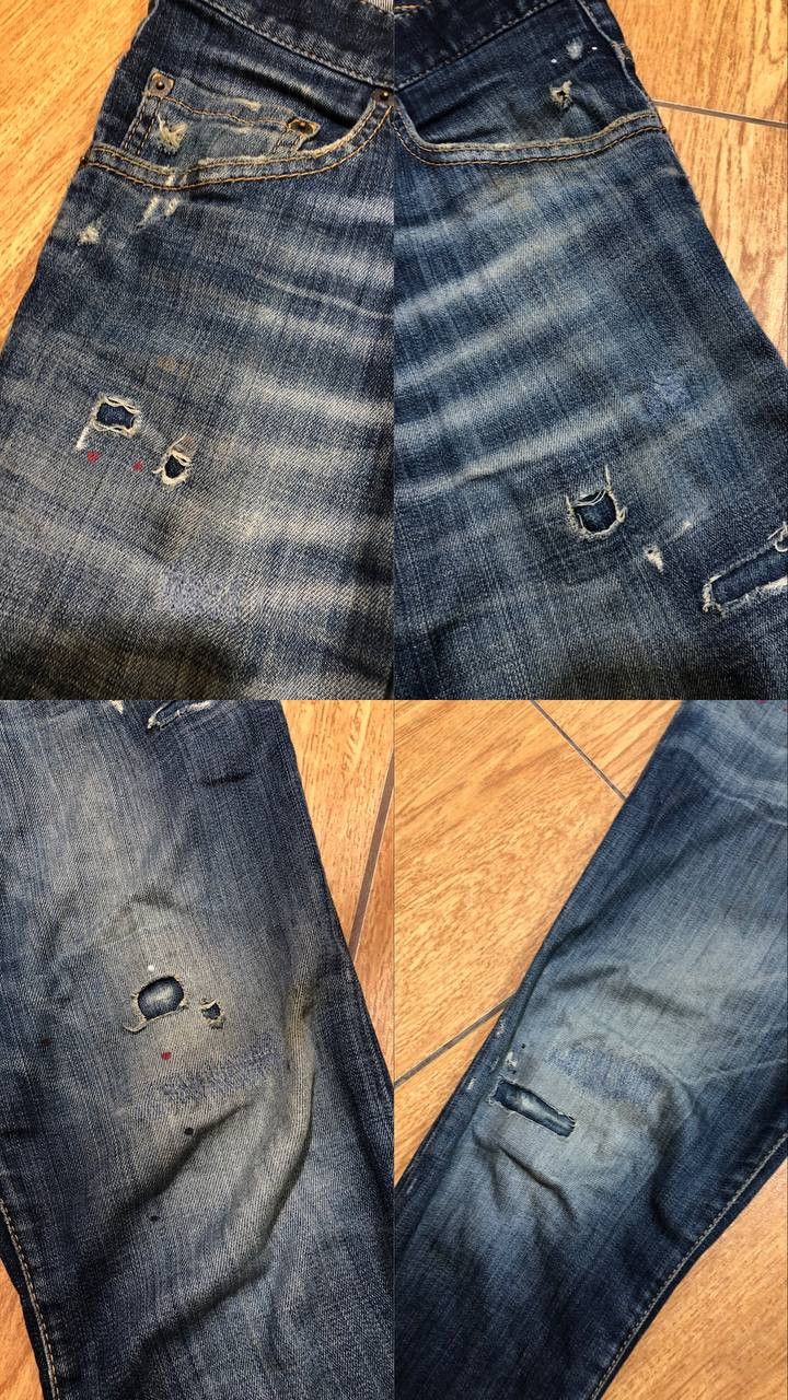Dsquared2 Dsquared2 Logo Painted Distressed Slim Men's Jeans Size US 34 / EU 50 - 6 Thumbnail