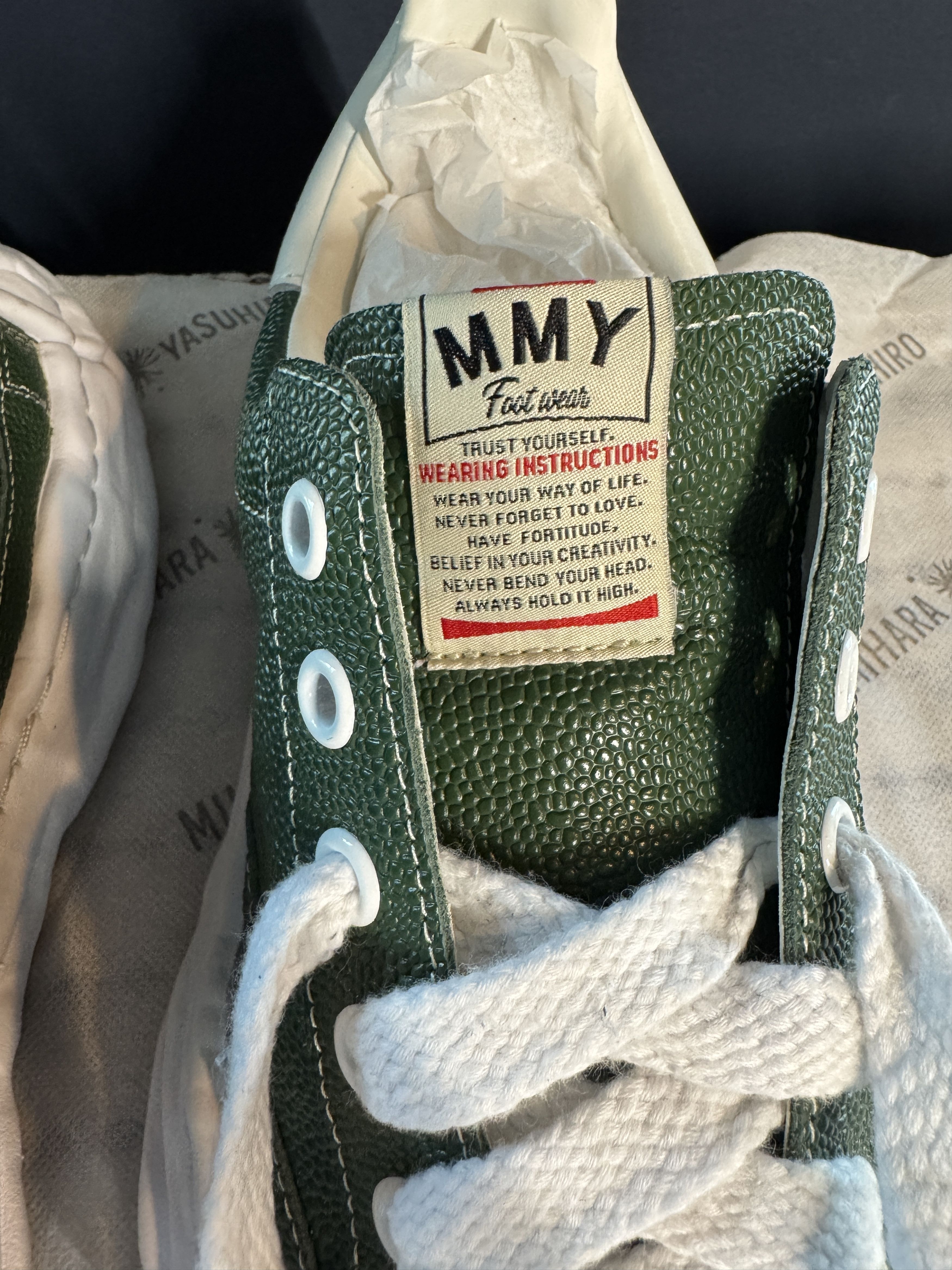 Maison MIHARA YASUHIRO MAISON MIHARA YASUHIRO MMY BLAKEY PEBBLE LEATHER GREEN SZ 43 Size US 10 / EU 43 - 13 Thumbnail