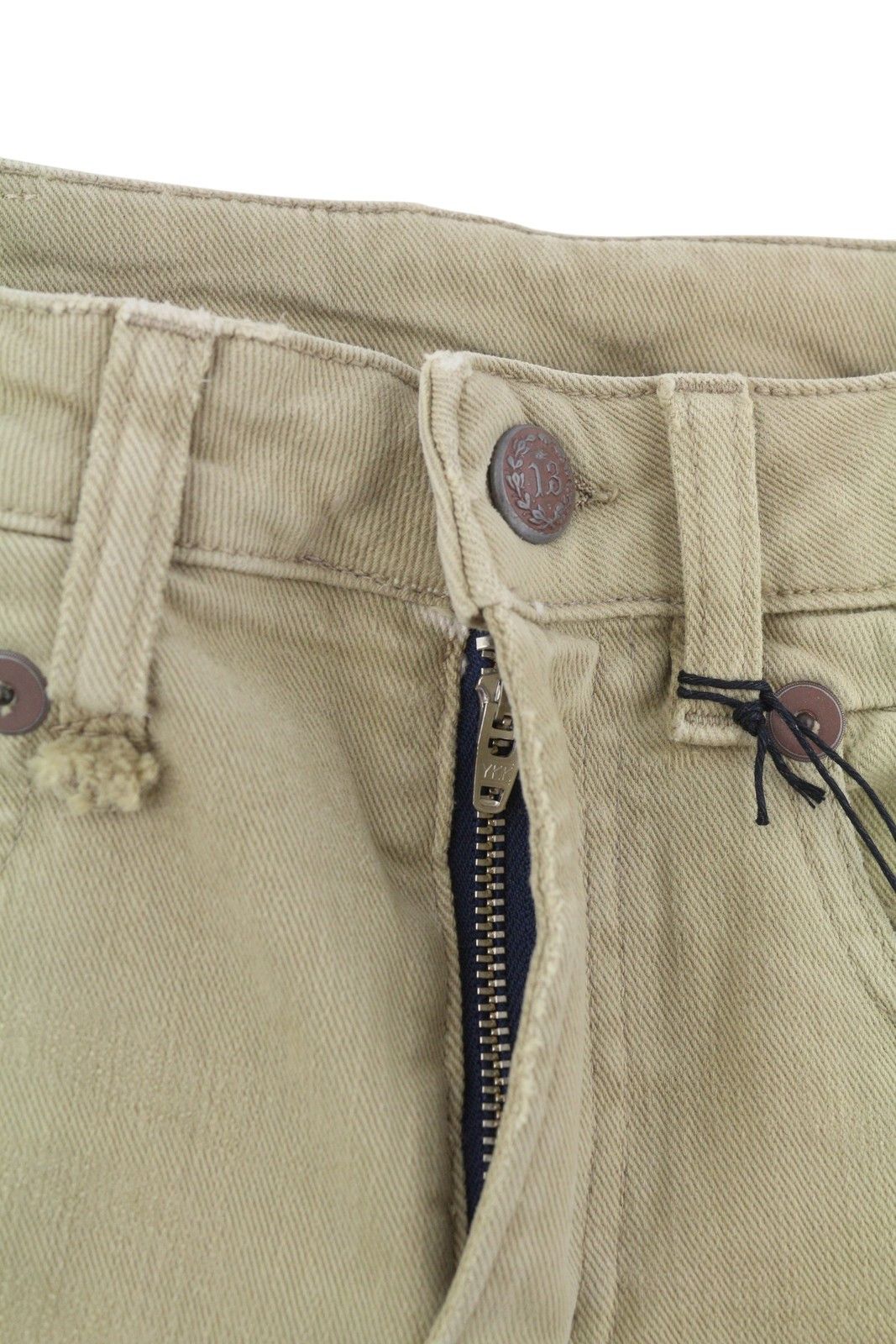 R13 BOY STRAIGHT 26 Khaki Stretch Cropped Ankle Zip 87788 Size 26" / US 2 / IT 38 - 12 Thumbnail